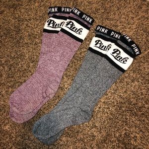 2 pairs of PINK socks